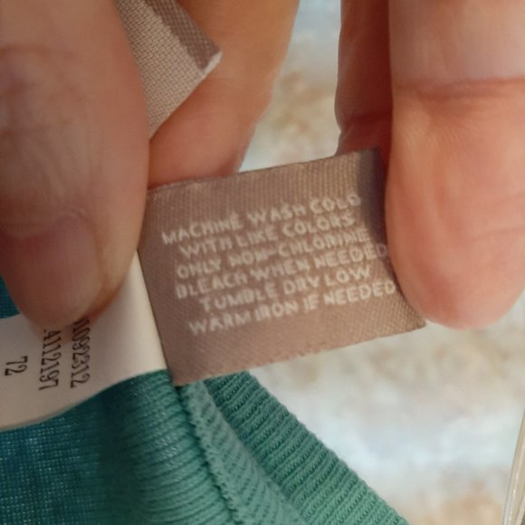 Lt teal v neck 3/4 sleeve top Chico's size 3 - Picture 5 of 5